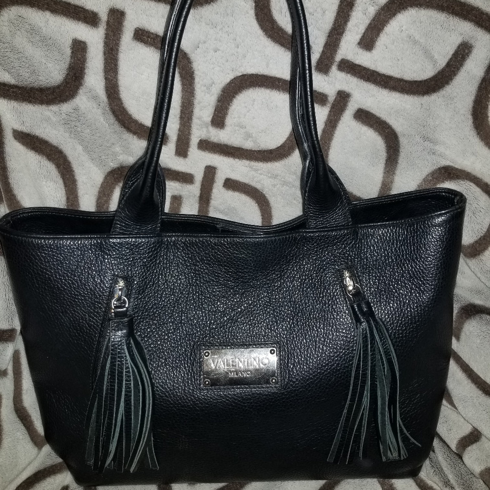 Mario Valentino Milano Large Black Tassel …